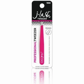 J-lash Slant Tip Tweezers - Hot Pink