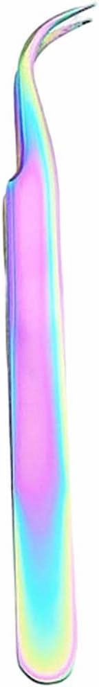 jojomis Eyelash Tweezers Straight and Curved Tip Nippers, False Lash Tools for Volume Isolation Lashes Lash Extension Supplies - D