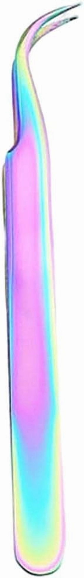 jojomis Eyelash Tweezers Straight and Curved Tip Nippers, False Lash Tools for Volume Isolation Lashes Lash Extension Supplies - D