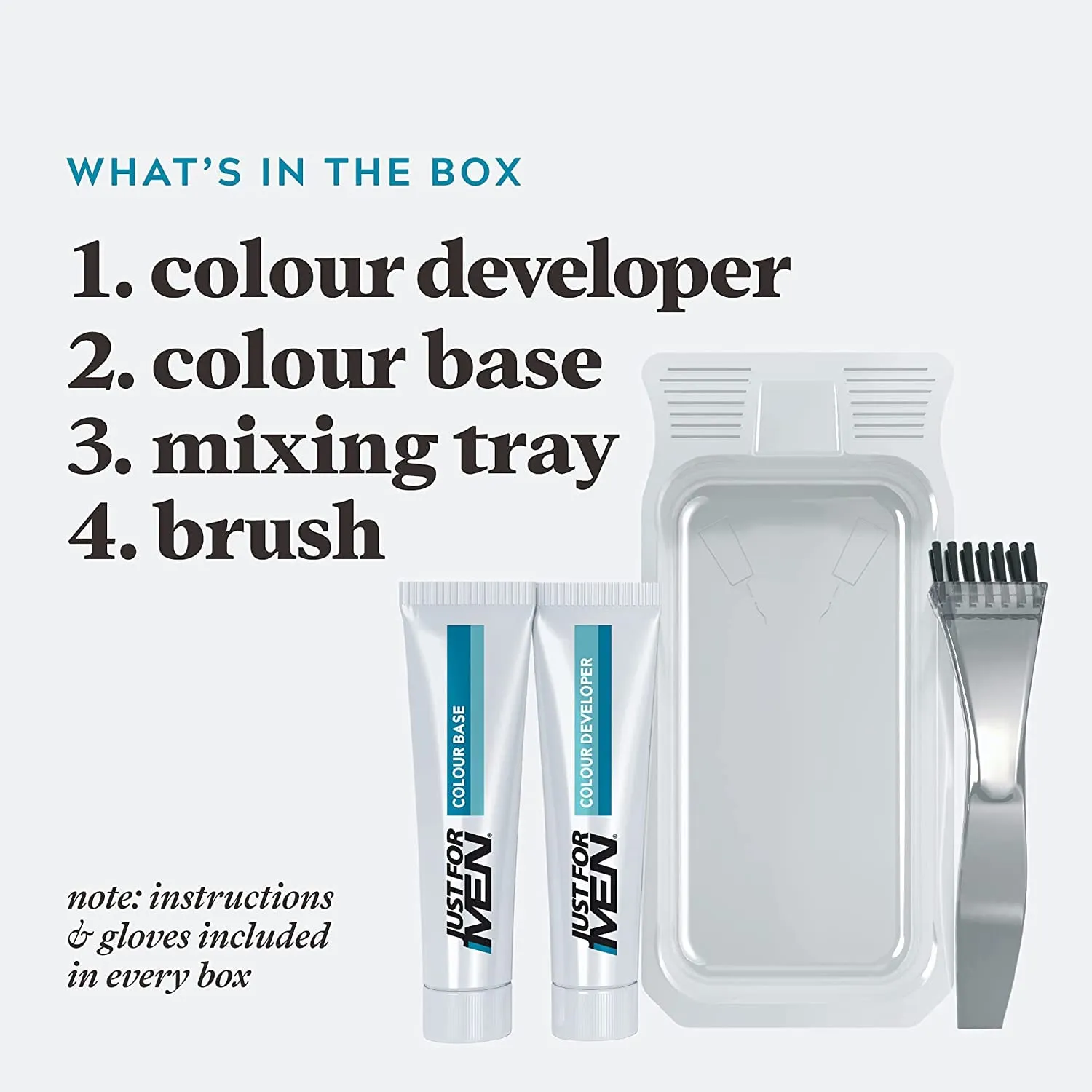JUST FOR MEN Color Gel Mustache & Beard M-55 Real Black 1 Each (Pack of 5)