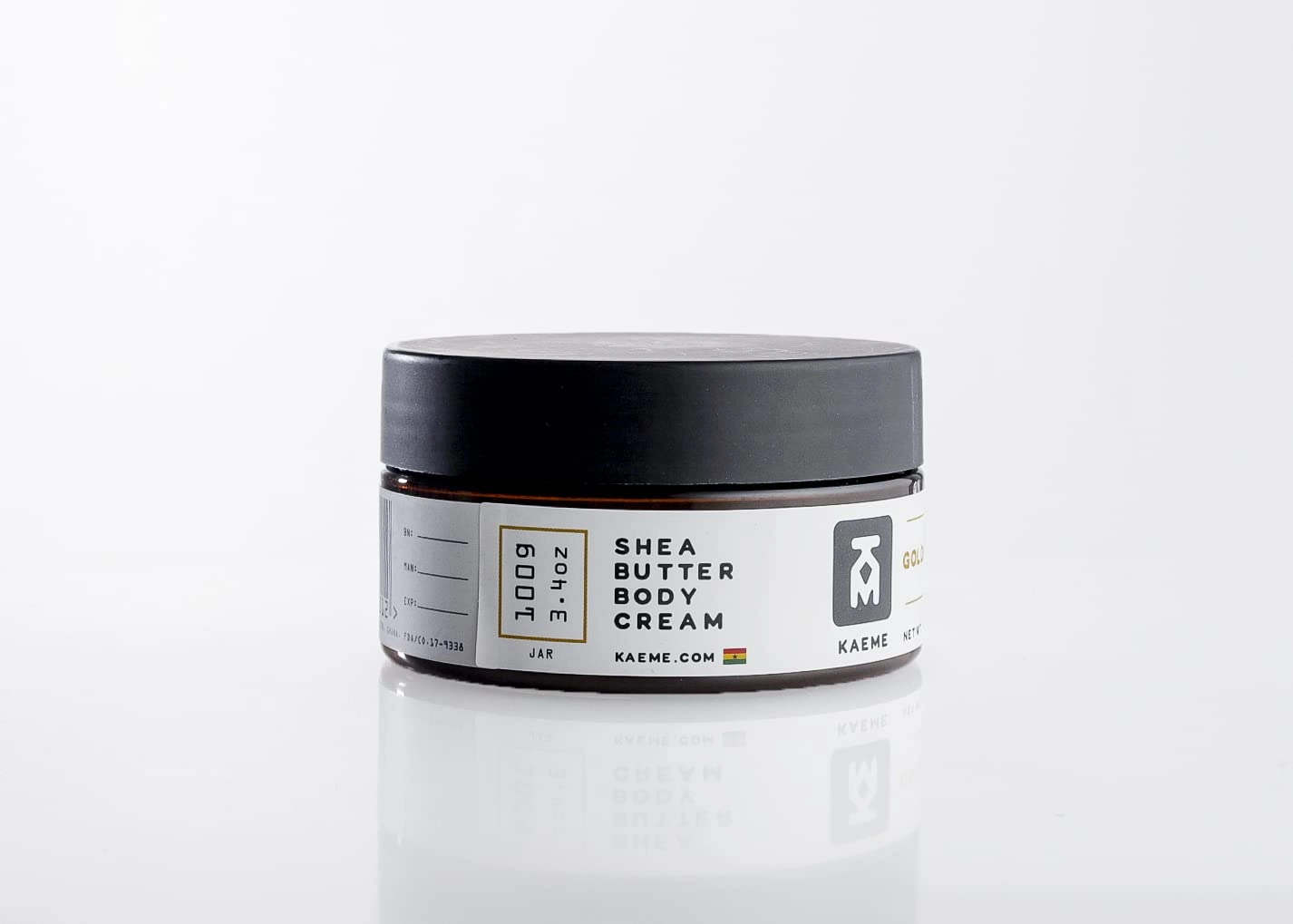 kAEME Goldflakes African shea butter Made from Raw organic pure unrefined moisturizer cream with Natural Coconut Oil for deep hydration skin hair scalp DIY shea body butter (3.4oz/100g jar)