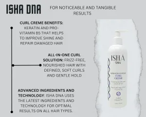 Keratin System Curl Creme - Infused with Argan Oil and Coconut Oil - Moisturizing Frizz Free Bouncy Natural Soft Curls - Curling Cream For Wavy and Curly Hair - Sulfate Free