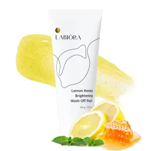 Korean Lemon Honey 5-Minute Wash Off Face Scrub Mask – All-in-One Skincare, Exfoliating, Hydrating & Nourishing K-Beauty (3.52 fl. oz/100g)