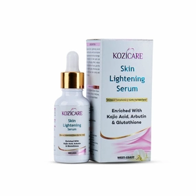Kozi-care Skin Lightening Serum Enriched with 2% Kojic Acid, 1% Glutathione, 5% Mulberry Extract, 1% Arbutin, 0.20% Allantoin | Reduces Dark Spots, Hyperpigmentation -30ml