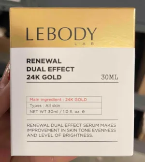 Lab Renewal Dual Effect Serum 24k Gold - Face Serum with Niacinamide and Green Tea Extract - Targets Fine Lines for Smooth Skin - 1 oz