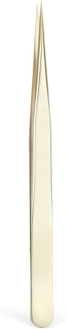 Lash Tweezers False Eyelash Tweezers Stainless Steel Super Hard Tweezers High Precision Anti-Static Eyelash Extension Tool (Color : Gold, Size : 03) (Gold 1)