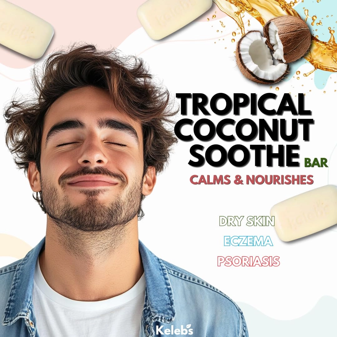 Lather Kids Soap Bar Body Wash and Apply to Sensitive Skin – Hypoallergenic and Gentle, Soothing Dryness, Eczema, and Psoriasis – Let the Natural Coconut Moisture Hydrate and Soothe. 9-Bar Pack.