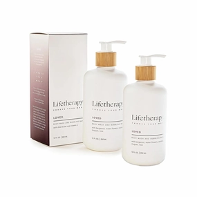 Lifetherapy Loved, Made For All Skin Types, Nourishing, 12 Ounce, Multiuse Liquid Soap, Body Wash, Bubble Bath