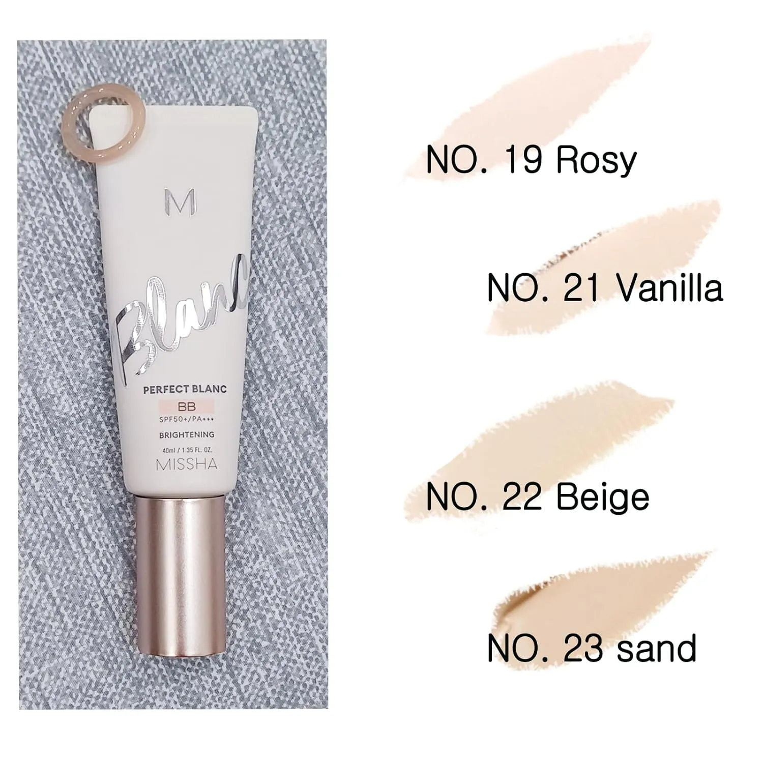 lightness & Brightening Makeup for MISSHA M Perfect Blanc BB Creams(1.35fl.oz.), No.22 Beige