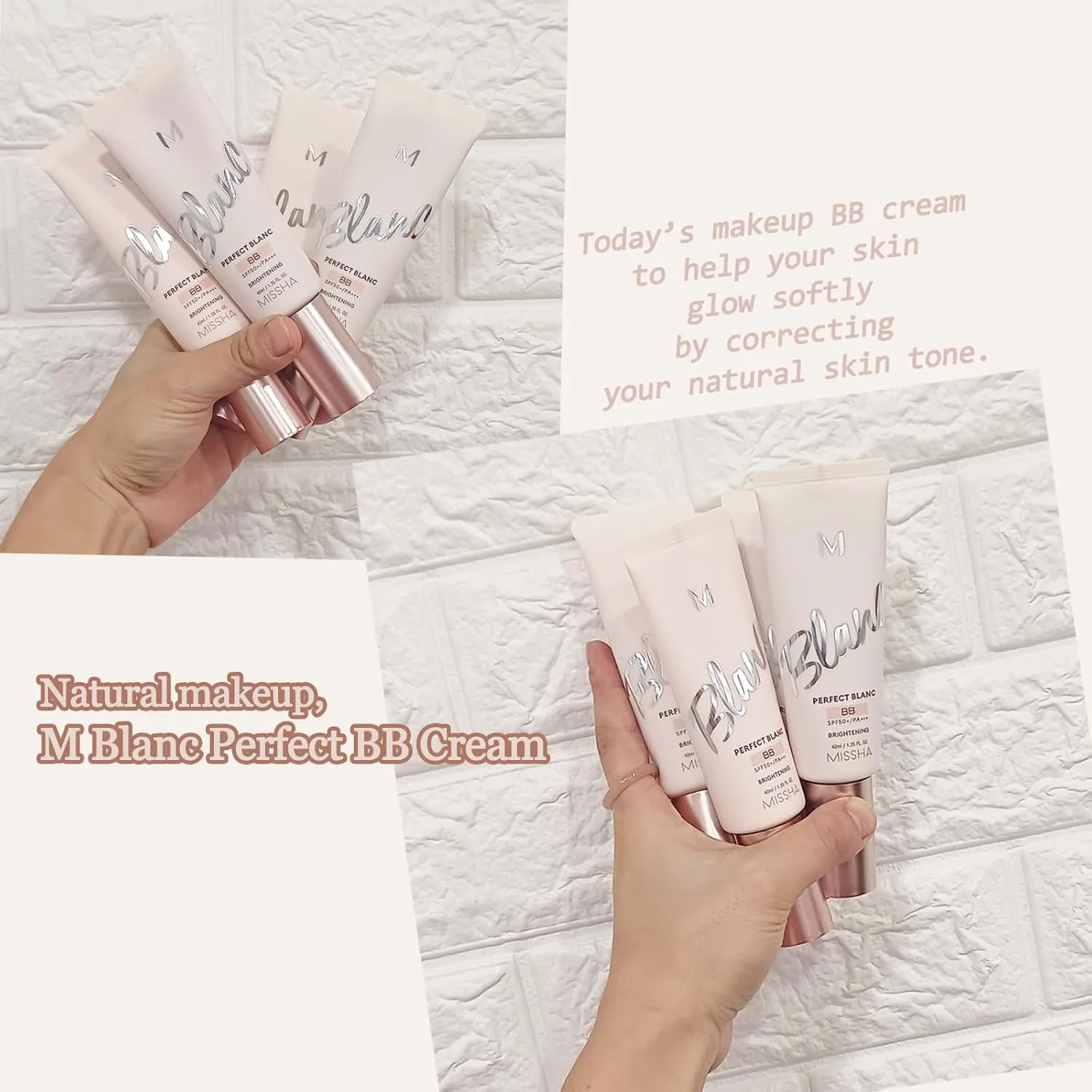 lightness & Brightening Makeup for MISSHA M Perfect Blanc BB Creams(1.35fl.oz.), No.22 Beige