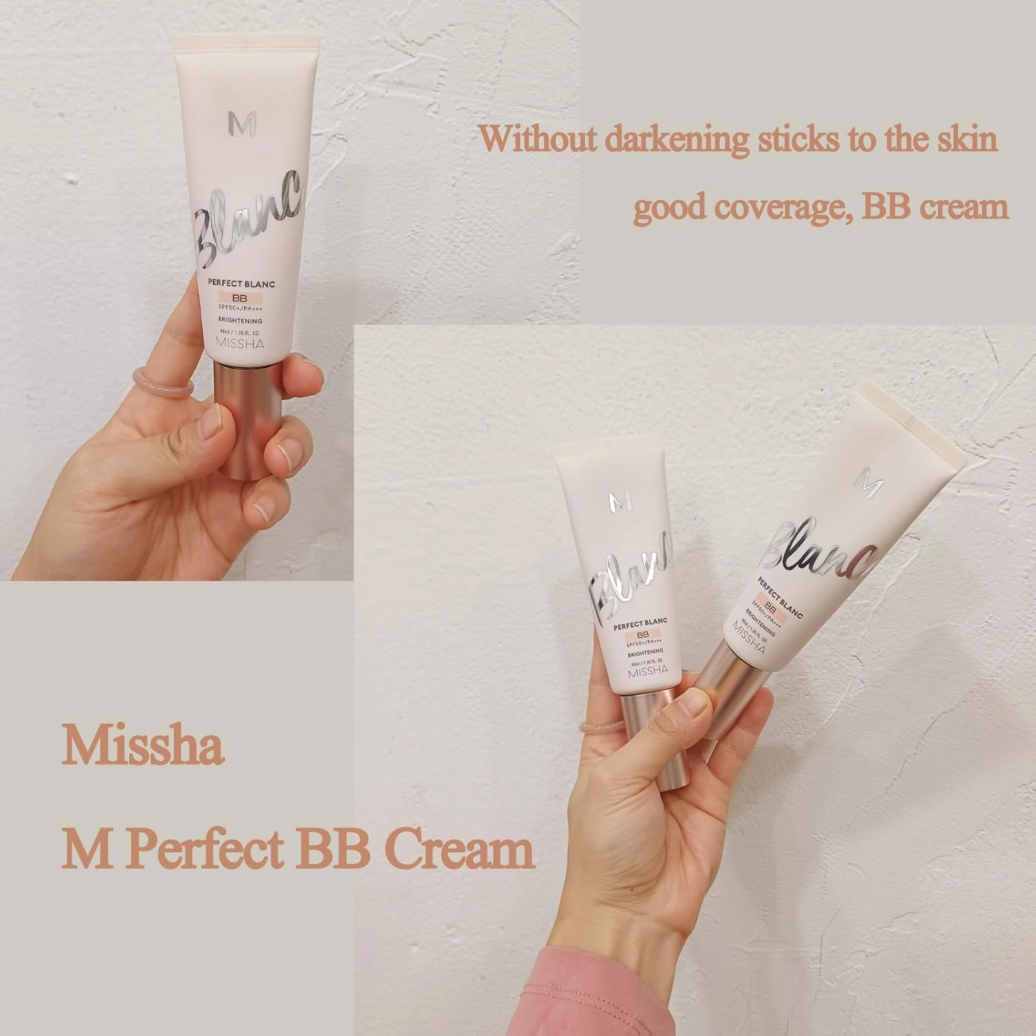 lightness & Brightening Makeup for MISSHA M Perfect Blanc BB Creams(1.35fl.oz.), No.19 Rosy