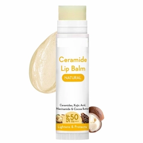 Lip Balm with SPF 50 PA    - Brightening Lip Balm for Dark Lips with Kojic Acid & Niacinamide - SPF lip balm for Women & Men 5g