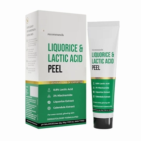 Liquorice & 8.8% Lactic Acid (AHA) Chemical Peel For Even-Toned, Glowing Skin With 2% Niacinamide, Calendula Extract, AHA Peeling Solution For Face, Chemical Exfoliator For Unisex, 30g