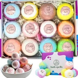 Luxury Bath Bomb Gift Set, Organic Bath Bombs for Women Relaxing, Moisturizing Shea Butter & Pure Essential Oils Bubble Bath, Bathbombs for Men, Gifts for Her