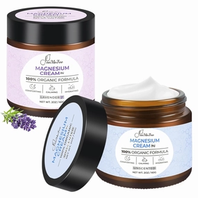 Magnesium Lotion, Natural Magnesium Cream, Magnesium Butter with Coconut Oil, Shea Butter, Vitamin E, 4 oz