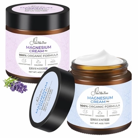 Magnesium Lotion, Natural Magnesium Cream, Magnesium Butter with Coconut Oil, Shea Butter, Vitamin E, 8 oz