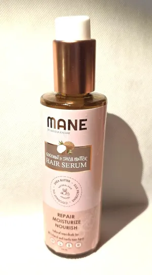 Manna Kadar Mane Coconut & Shea Butter Hair Serum, 6 oz, Pack of 2, Pink
