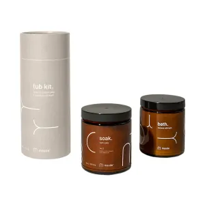 Maude Tub Kit No. 2 - Bath Salts   Coconut Milk Bath - Skin-Nourishing Dead Sea Salt   Gentle Coconut Milk Powder - Notes of Lemon   Cedarwood - Stocking Stuffers   Gifts for Women   Men (2-Piece Set)