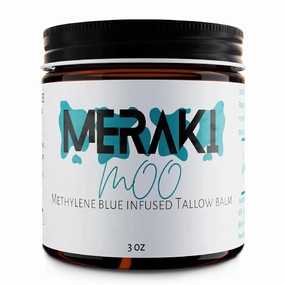 Methylene Blue Tallow Balm for Face – Beef Tallow Moisturizer with Coconut Oil and Honey – Methylene Blue Face Cream for All Skin Types – 3 oz