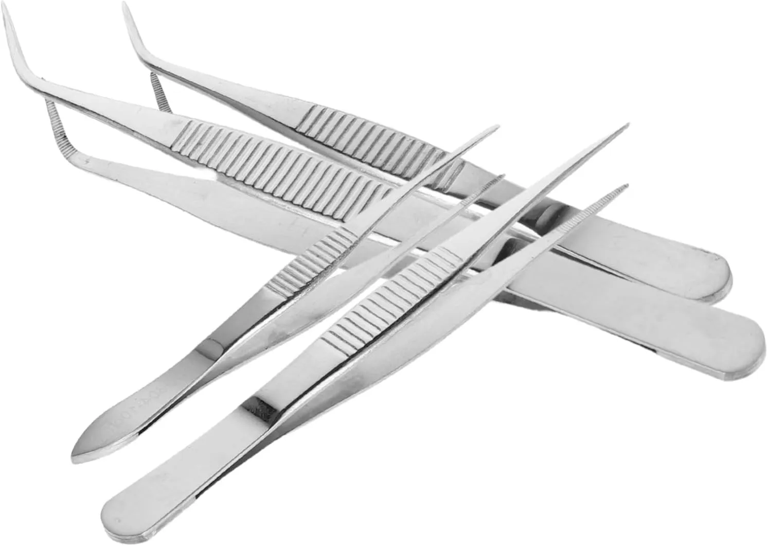 Mipcase Multi-use Tweezers Set Precision Tweezers for Upholstery Sewing Jewelry Making Stainless Steel Curved Tips