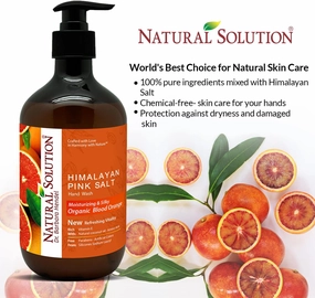 Natural Solution Liquid Soap, Formulated with Organic Blood Orange & Himalayan Pink Salt, Nourishing and Moisturizing, Hand Wash - 14 oz Each (6 Pack) (8647B-6PK)