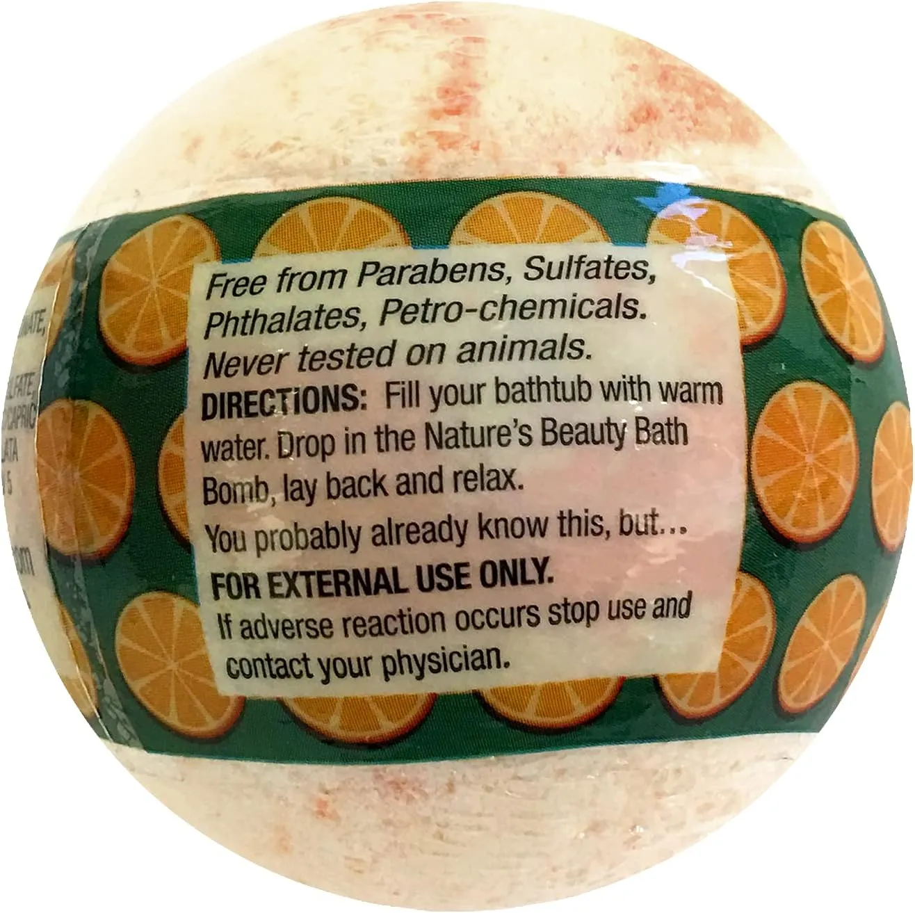 Nature's Beauty Sunshine Mandarin & Bergamot Bath Bomb Multi-Pack - Natural Hand Crafted, Non-Staining, Luxury Fizzy Spa Bomb, Nourishe Dry Skin, Made w/Coconut Oil   VIT. E, 4.6oz (4 Pack)