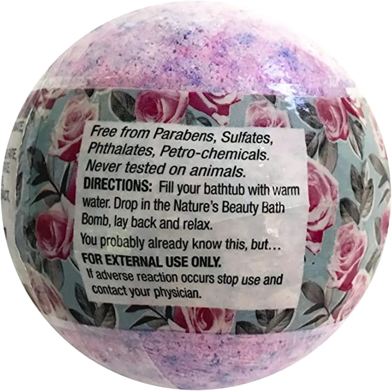 Nature's Beauty Yuzu & Rose Oil Bath Bomb Multi-Pack - Natural Hand Crafted, Non-Staining, Luxury Fizzy Spa Bomb, Nourish Dull   Dry Skin, Made w/Coconut Oil   Witch Hazel, 4.6 oz (4 Pack)