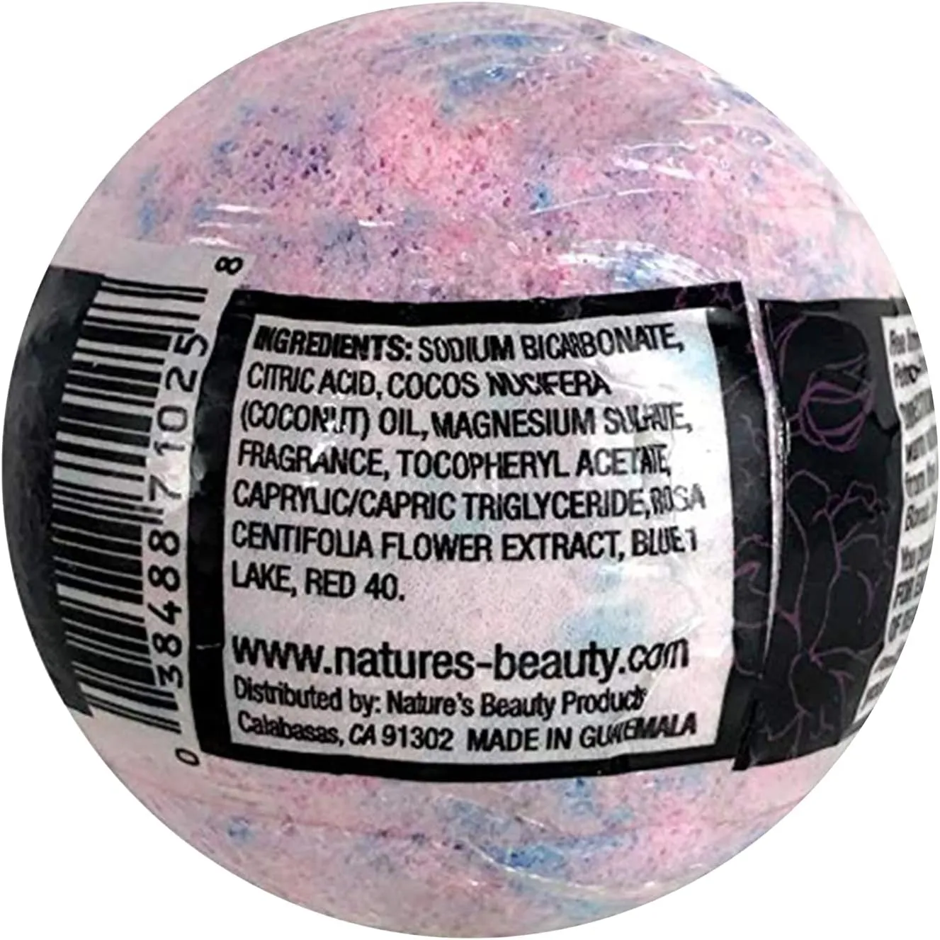 Nature's Beauty Yuzu & Rose Oil Bath Bomb Multi-Pack - Natural Hand Crafted, Non-Staining, Luxury Fizzy Spa Bomb, Nourish Dull   Dry Skin, Made w/Coconut Oil   Witch Hazel, 4.6 oz (4 Pack)
