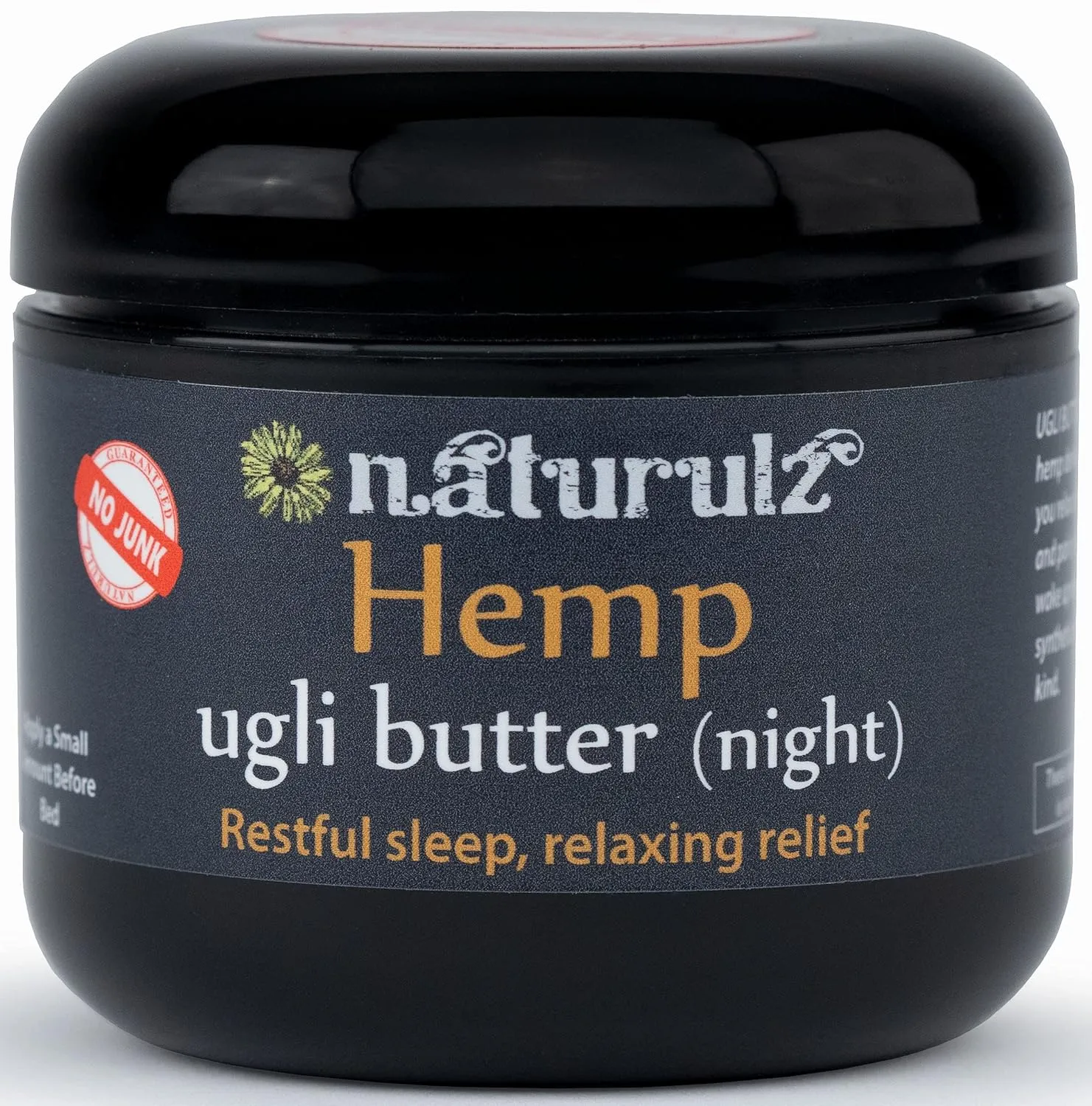 Naturulz Ugli Butter Night Hemp Cream 4 OUNCE- NIGHT TIME HEMP CREAM, SUPPORTING RESTFUL LEGS, HEALTHY SLEEP With Lavender, Chamomile, Passionflower and Oregon Grown HEMP Extract