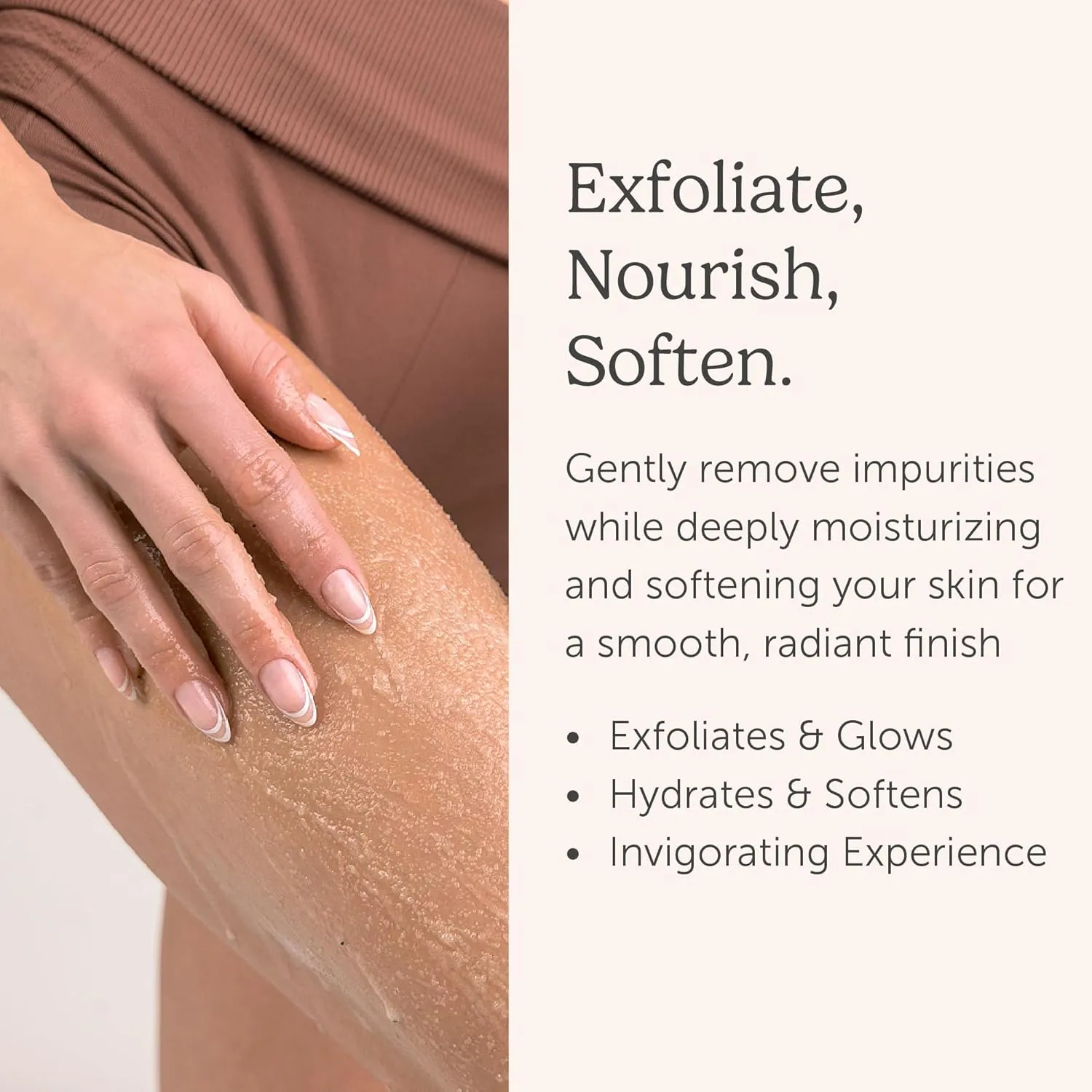 Nectar Life Exfoliating Sugar Scrub, Moisturizing Body Scrub with Coconut Oil & Shea Butter, Pre Shave Exfoliator (16 Ounce, Vanilla)