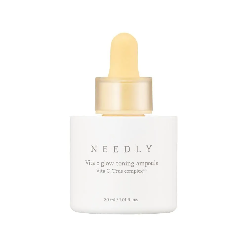 NEEDLY | Vita C Glow Toning Ampoule | Lightweight Brightening Ampoule with Vita C Complex | For Tone Improvement and Moisturizing