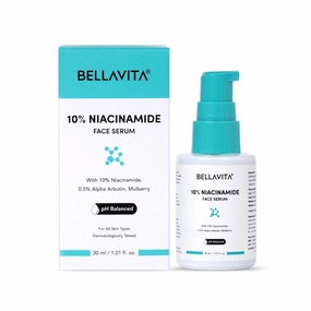 Niacinamide Face Serum | 10% Niacinamide, 0.5% Alpha Arbutin & Hyaluronic Acid | Treats Pigmentation | Repairs Skin Barrier | pH Balanced,Brightening Formula For Men and Women | 30 ml