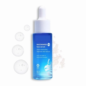 Niacinamide Face Serum with Rice Water, 5% Concentration, 30ml, Vegan Formula for Clear Skin