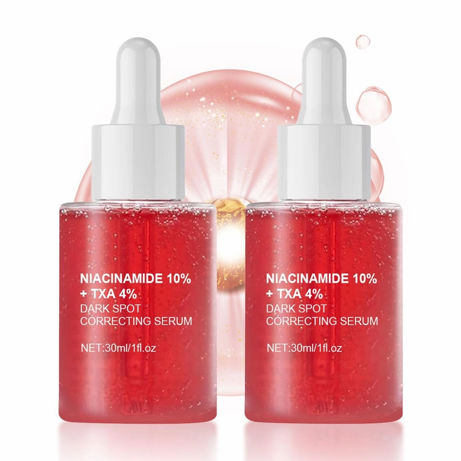 Niacinamide Serum 10%   TXA 4% Acid for Face,Hyaluronic Acid Serum for Women,Dull Skin & Fine Lines,Korean Glass Skin,Fragrance-Free (60ml /2 fl.oz.)(2pcs)