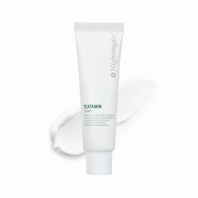 Nightingale TEATAMIN Cream, Redness Relief for face, Moisturizer Face Cream, Tea Tree   Vitamin   AHA, BHA, PHA, Soothing For Acne-prone and Sensitive Skin, Hypoallergenic, Korean Skin Care
