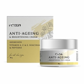Nir;vasa Anti Ageing & Brightening Cream with Niacinamide, Vitamin-A & C & Peptides | Minimizes Fine Lines & Wrinkles, Improve Collagen & Skin Elasticity | for Men & Women | 50g