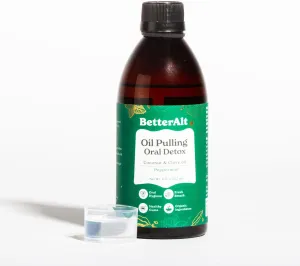 Oil Pulling Made with Natural Ingredients for Oral Care and Teeth whitening (237 ml) - for Teeth and Gums with Goodness of Coconut & Clove Oil - Peppermint