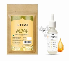Oil Control Face Serum 30 ml & Lemon Powder 40 gm, Glowing & Brightening Skin, set of 2