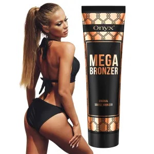Onyx Mega Bronzer Indoor Tanning Lotion - Double Bronzing Tanning Lotion with Anti-Orange Formula - Gradual Tanning for Tanning Beds and Summer Essentials - White Bronzer for Stain-Free Effect