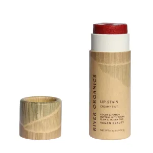 Organic Lip Stain | Vegan   Cruelty Free | Long Lasting, Toxic Free | 2 Colors "Fig" or "Pomegranate, .30 oz (Pomegranate), River Organics Zero Waste Makeup