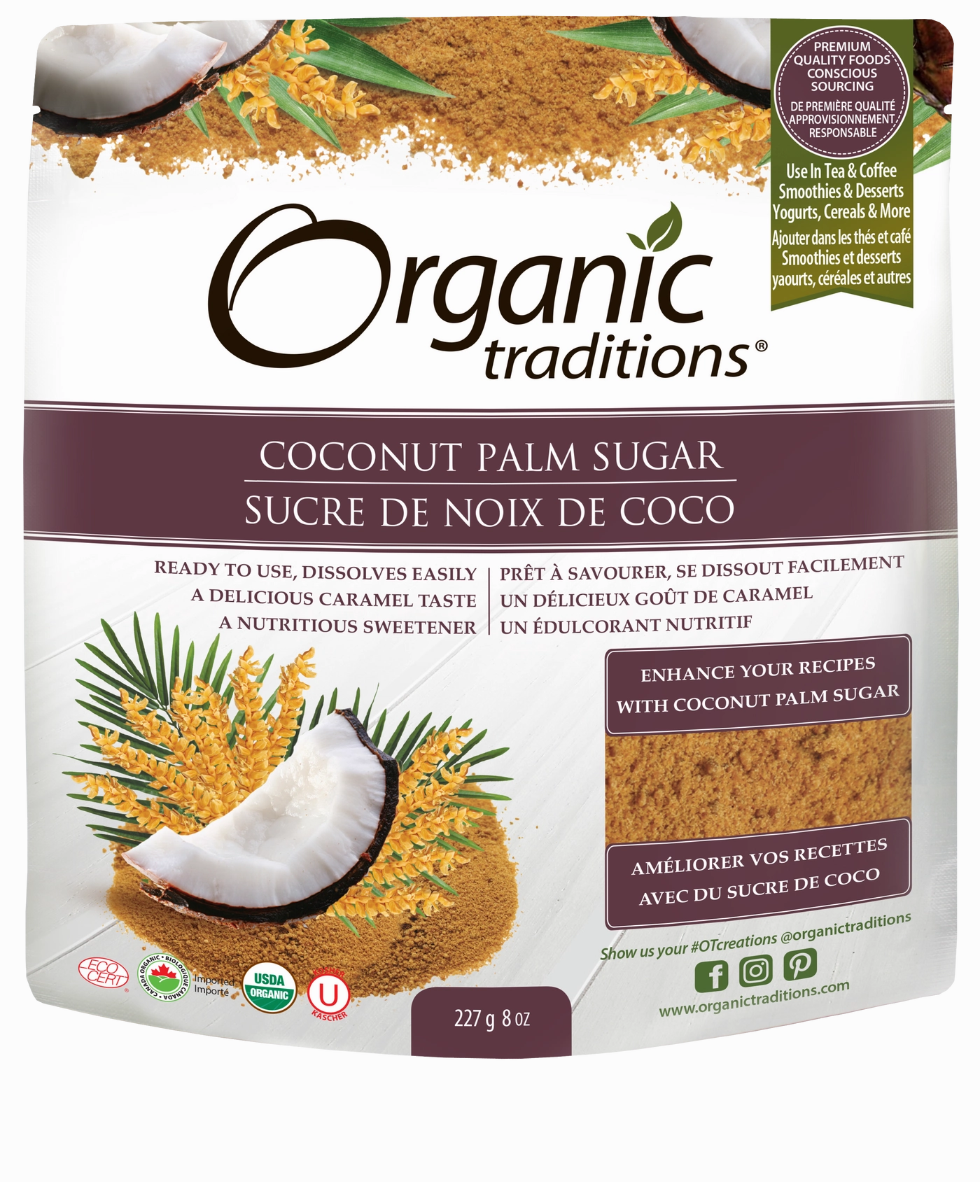 Organic Traditions Coconut Palm Sugar 227g