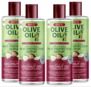 ORS Olive Oil Heat Protection Hair Serum infused with Coconut Oil for Restorative Shine 6.0 Ounce (4)