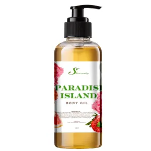 Paradise Island Nourishing Body Oil - 12oz, Moisturizing Skin Care, Avocado, Coconut, Olive, Sweet Almond & Safflower Oils, Vitamin E, Dry Skin