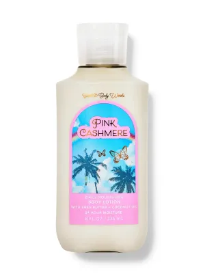 PINK CASHMERE Bath and Body Daily Nourishing Body Lotion with shea butter   coconut oil 24 hour moisture 8 fl oz / 236 ml pink jasmine, cashmere musk, creamy sandalwood and white amber