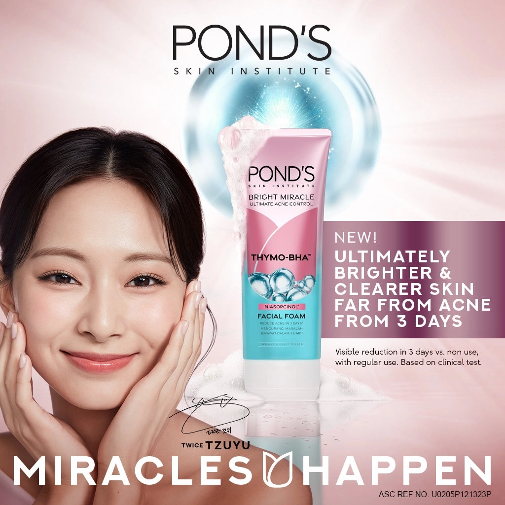 Pond's Bright Miracle Ultimate Acne Control Thymo-BHA (Niasorcinol) Facial Foam 100g