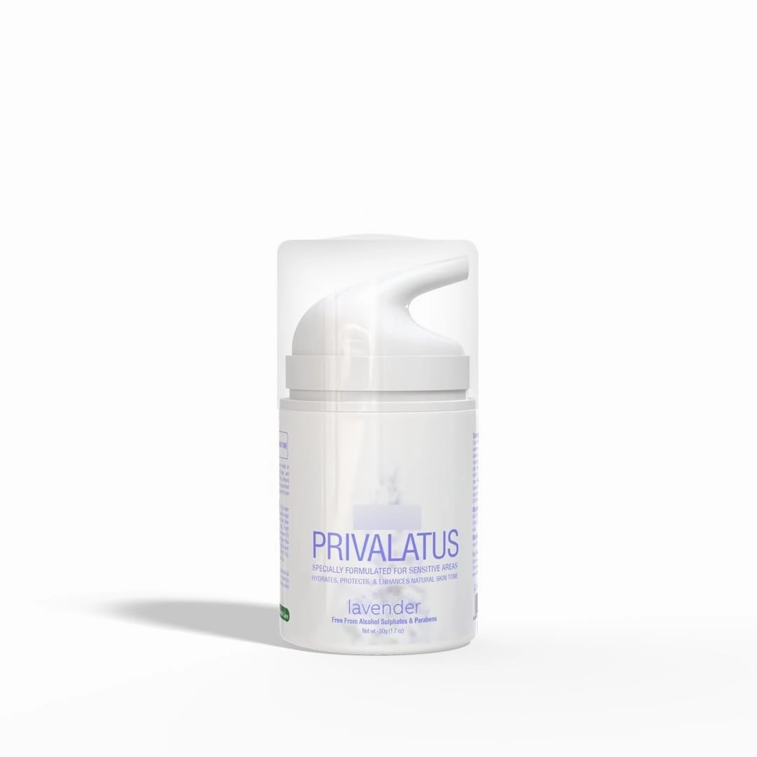 Privalatus Natural Private areas Skin Whitening Cream | Underarm Brightening and Soothening Cream | Enriched with Vitamin E, Niacinamide, Shea Butter | For Men & Women | Lavender | 50g