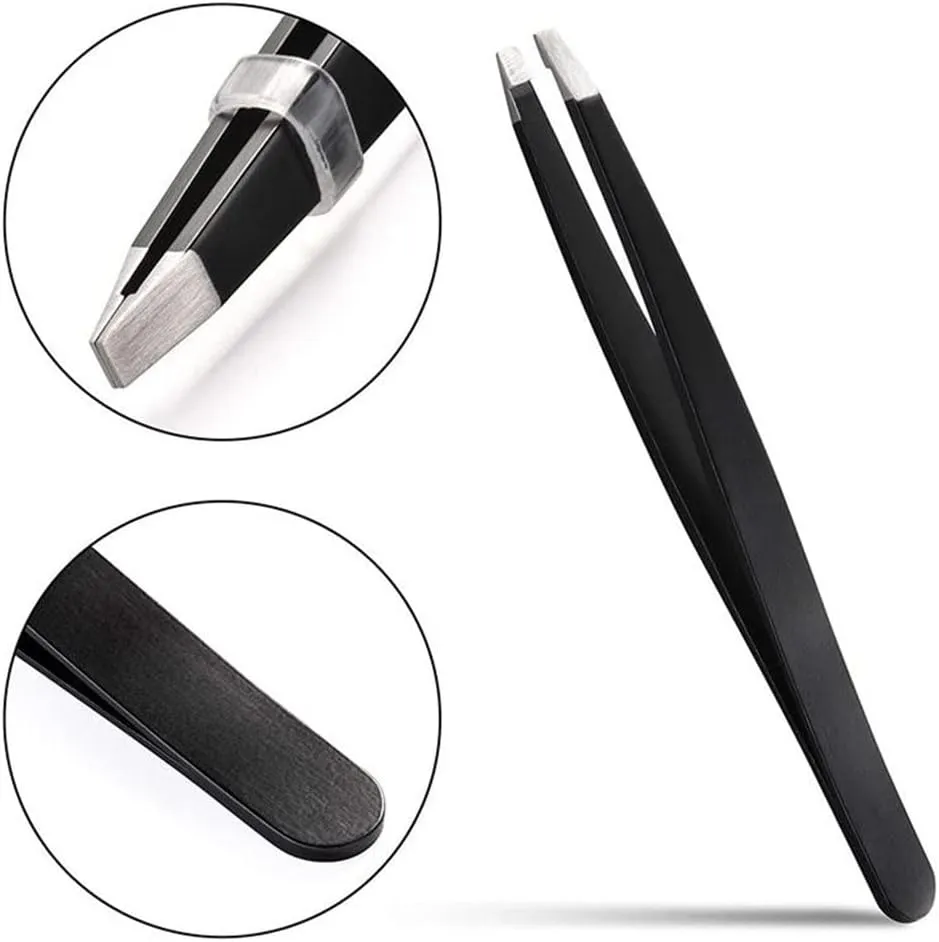 Professional Tweezers for Eyebrows Lash Twizzer Stainless Steel Eyelash Extension Classic Slant