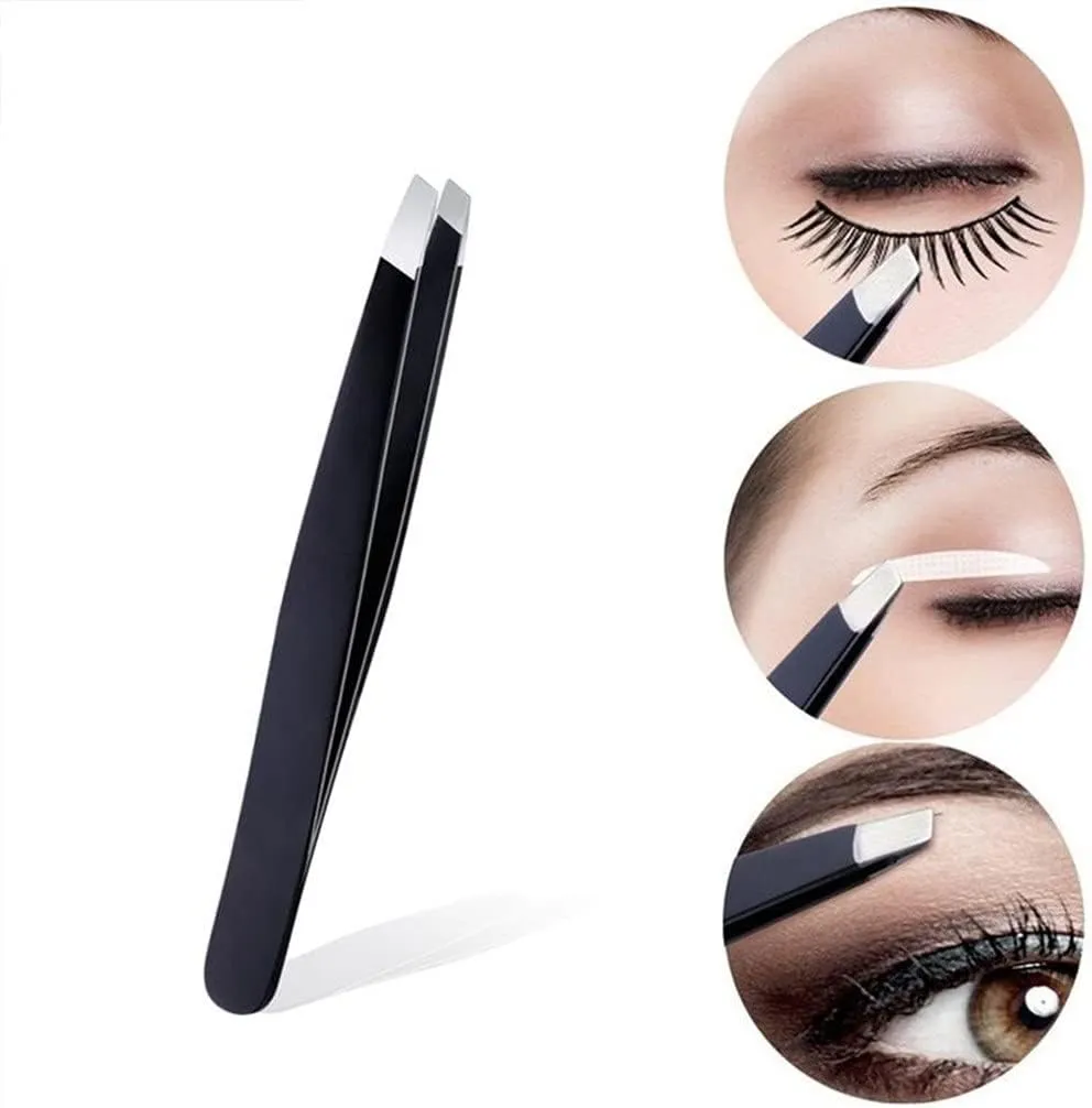 Professional Tweezers for Eyebrows Lash Twizzer Stainless Steel Eyelash Extension Classic Slant