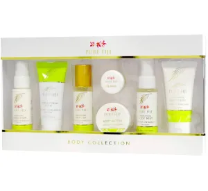 Pure Fiji Body Collection 7-Piece Set - Bath & Body Gifts: Coconut Lime Blossom Scented - Mist, Oil, Butter, Lotion, Soap, Hand Cream - Travel Size