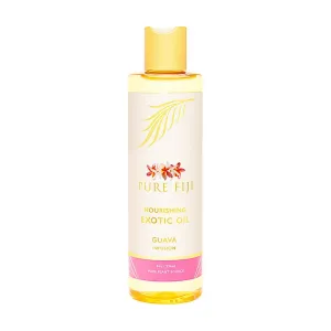 PURE FIJI Nourishing Exotic Body Oil - Natural Coconut Oil for Skin in Bath & SPA with Vitamin E - Body Oil, Massage Oil, Body Lotion For Women and Men, Guava, 8oz